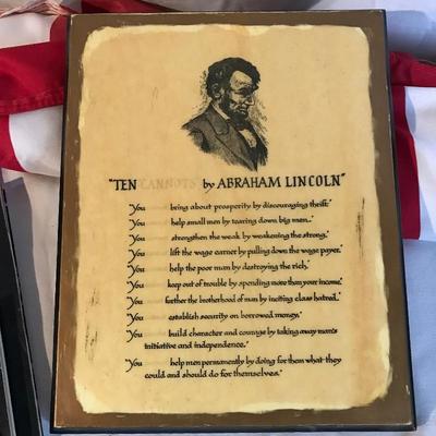 Lot 306 - American Memorabilia, Flags, JFK, Lincoln, and More