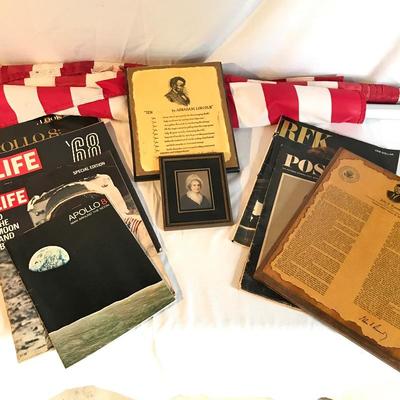 Lot 306 - American Memorabilia, Flags, JFK, Lincoln, and More