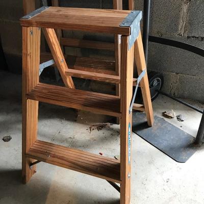 Lot 307 - Two Ladders & Hand Truck