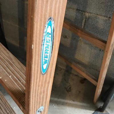 Lot 307 - Two Ladders & Hand Truck