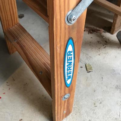 Lot 307 - Two Ladders & Hand Truck