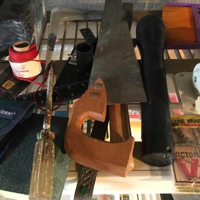 Lot 309 - Household Tools, Shelf & More