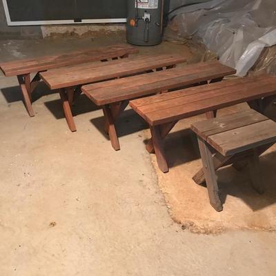 Lot 313 - Five Picnic Benches 