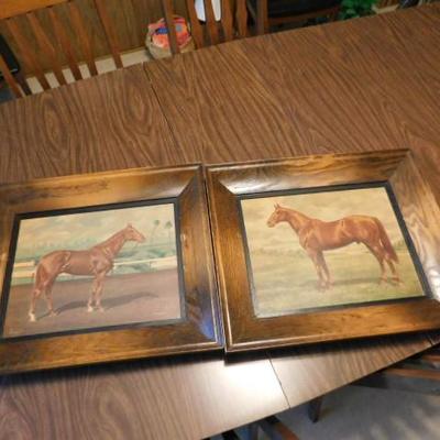 Set of Framed Thoroughbred Horse Print