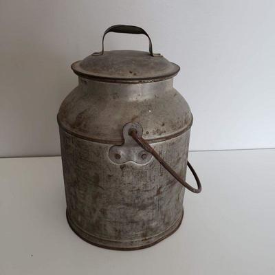 Vintage Milk Can 10" tall x 7" diameter