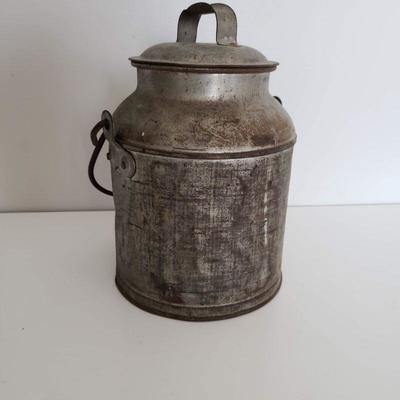 Vintage Milk Can 10" tall x 7" diameter
