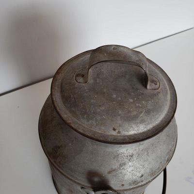 Vintage Milk Can 10" tall x 7" diameter