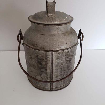 Vintage Milk Can 10" tall x 7" diameter