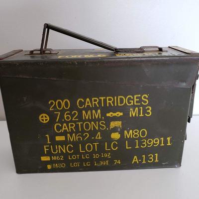Metal Ammo Can and 10 round 7mm Rem Mag