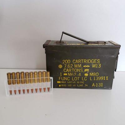 Metal Ammo Can and 10 round 7mm Rem Mag