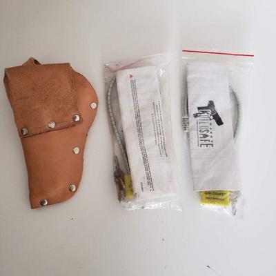 Leather Holster and 2 New Gun Locks