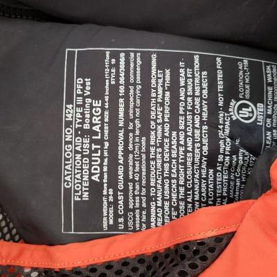 2 Stearns Life Vests - Adult Large and X-Large