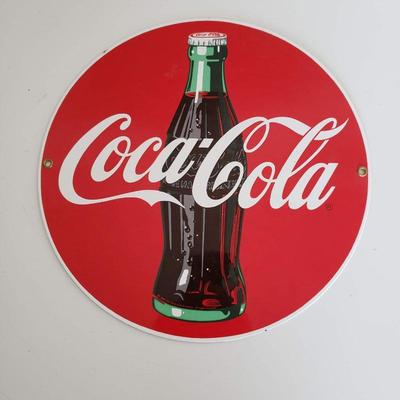 Coca-Cola Metal Wall Sign 11.25" Diameter