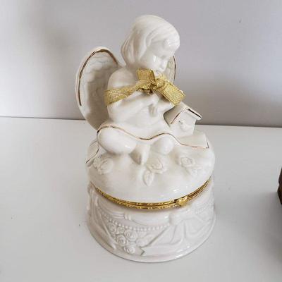 3 Small Jewelry Boxes - Angel