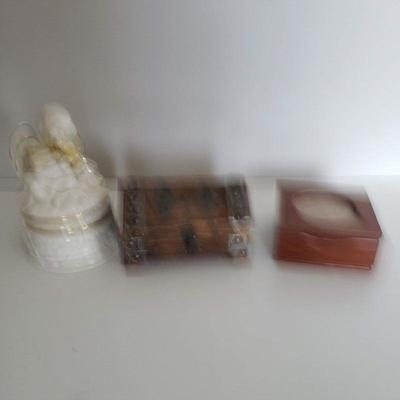 3 Small Jewelry Boxes - Angel