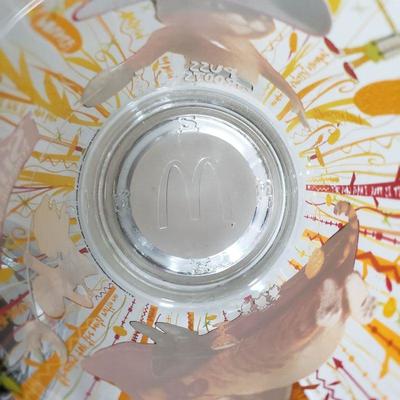 6 Glass Disney Cups - Disneyland/Disneyworld Anniverary and McDonald's