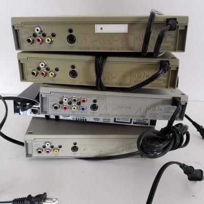 1 Blu-ray player, 4 DVD Players - Small - 3 remotes