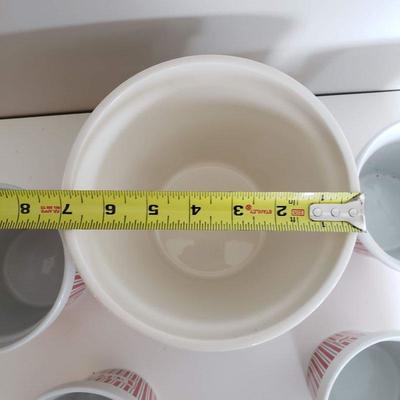 5 Glass Popcorn Cups - 1 large, 4 small