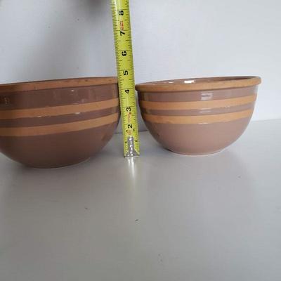 2 Himark Kitchen Gourmet Pottery Bowls 7" and 8.5"