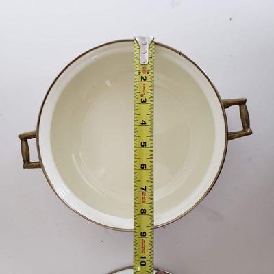 Cornucopia Porcelein Coated Metal Pot with Lid