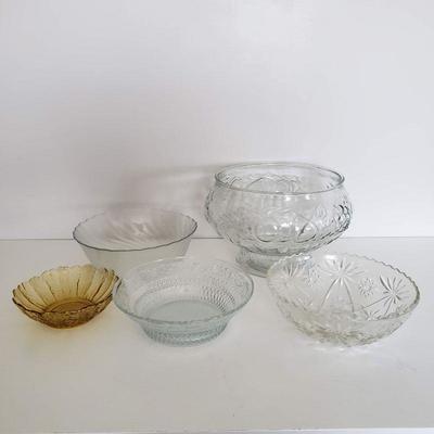 Assorted Glass Bowls + Punch Bowl