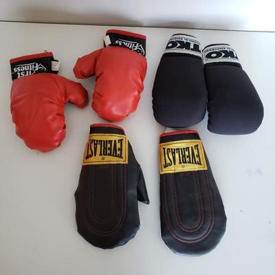 3 Sets Kids, Womens, and Bag Boxing Gloves