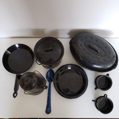 Camping Pots and Pans, Plates, Cups