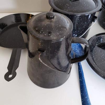 Camping Pots and Pans, Plates, Cups