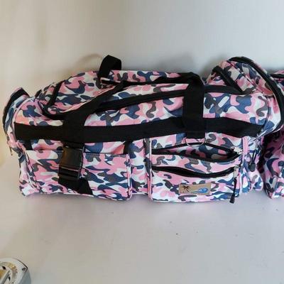 2 Duffle Bags - Pink Camo Pattern - Wet Ground Brand
