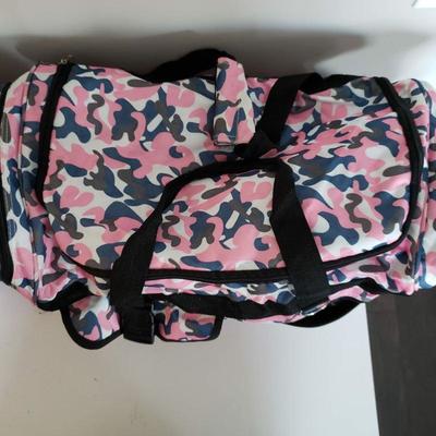 2 Duffle Bags - Pink Camo Pattern - Wet Ground Brand