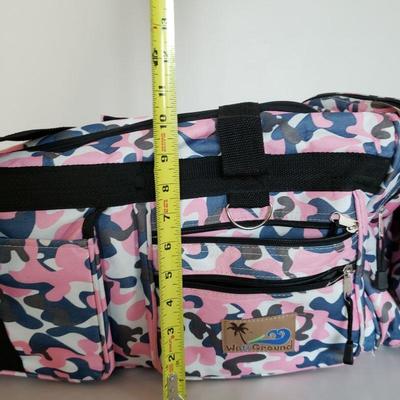 2 Duffle Bags - Pink Camo Pattern - Wet Ground Brand