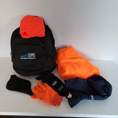 Backpack + Assorted Hunting Clothing