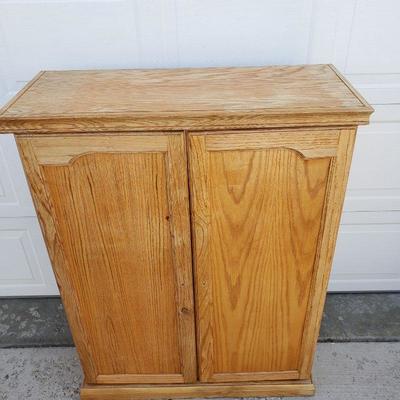Solid Oak DVD / CD Cabinet 46" x 36" x 15"