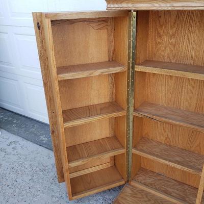Solid Oak DVD / CD Cabinet 46" x 36" x 15"