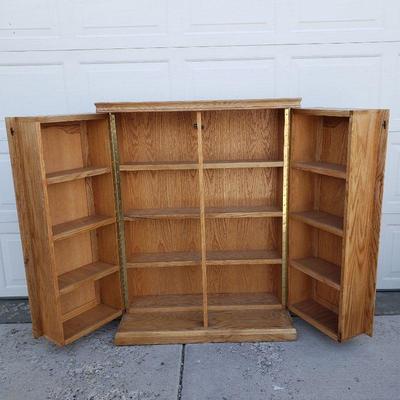 Solid Oak DVD / CD Cabinet 46" x 36" x 15"