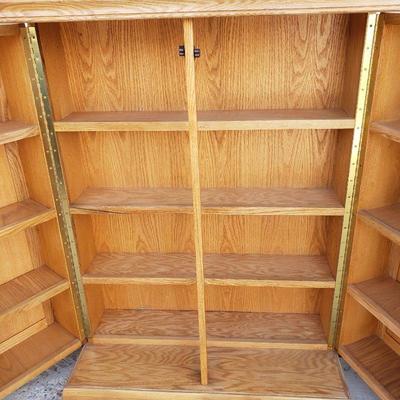 Solid Oak DVD / CD Cabinet 46" x 36" x 15"