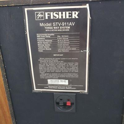Fisher STV-911AV Speakers - Untested