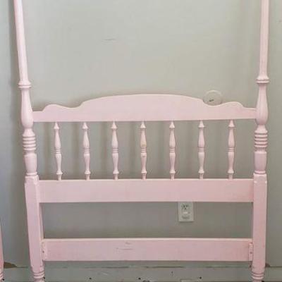 Vintage Twin Size Four Post Bed