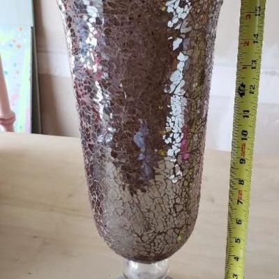 Vase - Cracked Mirror "Disco Ball" style - 18" tall