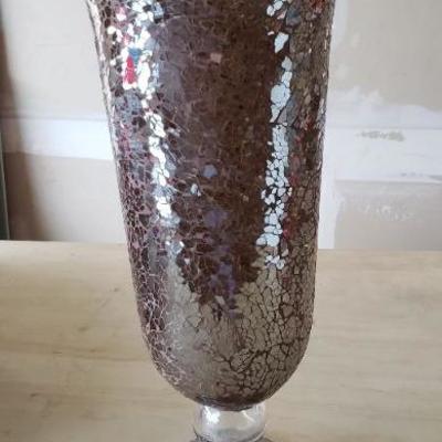 Vase - Cracked Mirror "Disco Ball" style - 18" tall