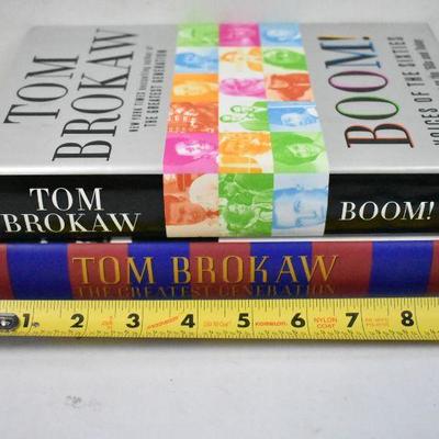 2 Hardcover Books by Tom Brokaw: Boom! & The Greatest Generation