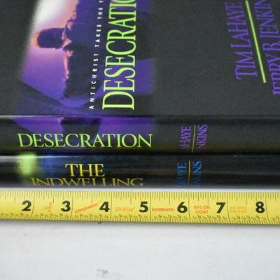 2 Hardcover Books by LaHaye/Jenkins: Desecration & The Indwelling