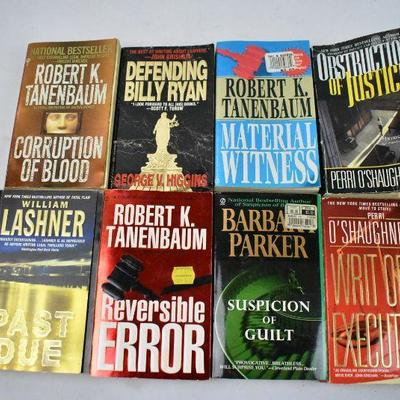 8 Paperback Books: Legal Thrillers: Corruption of Blood -to- Writ of Execution