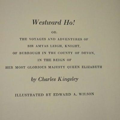 Vintage 1947 Hardcover Book Westward Ho! by Charles Kingsley