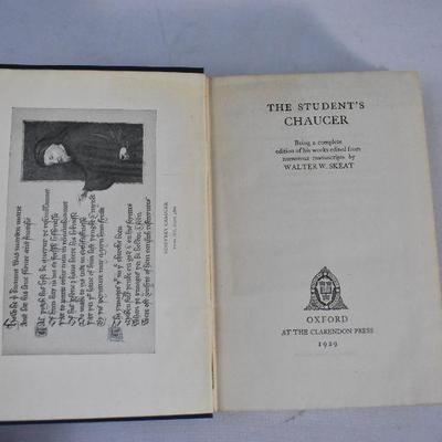 Vintage 1929 Hardcover Book Chaucer's Works