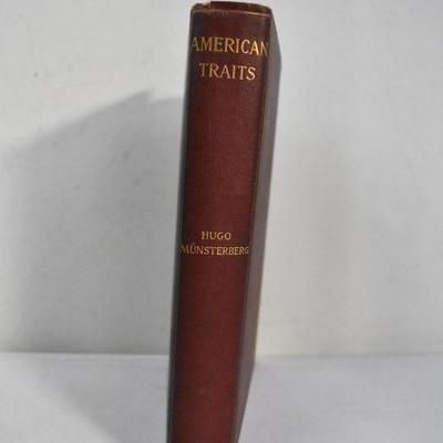 Antique Hardcover Book 1902: American Traits from the Point of View of a German
