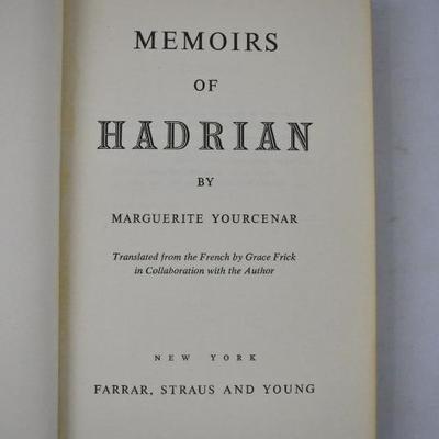 Memoirs of Hadrian, Hardcover Book by Yourcenar - Vintage 1954