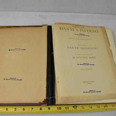 Dante's Inferno by Dante Illustrated Dore - Vintage Fragile Hardcover Book