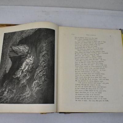 Dante's Inferno by Dante Illustrated Dore - Vintage Fragile Hardcover Book