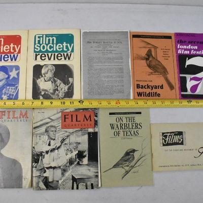 9 Film Festival Pamphlets - Vintage